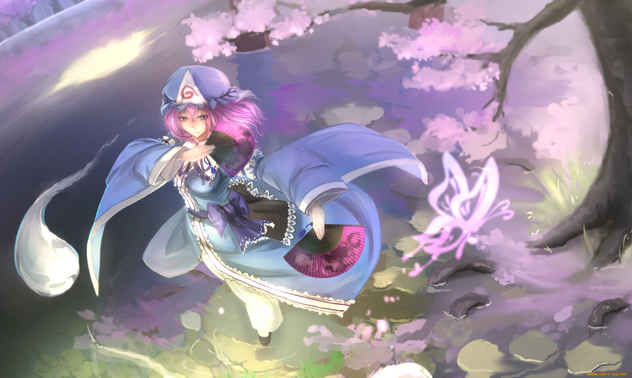 , touhou, , saigyouji, yuyuko, , , , , , kikivi